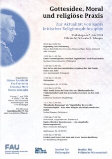 Zum Artikel "Workshop „Gottesidee, Moral und religiöse Praxis. Zur Aktualität von Kants kritischer Religionsphilosophie“ am 7. Juni 2024"